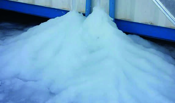 Structure of the ice slurry