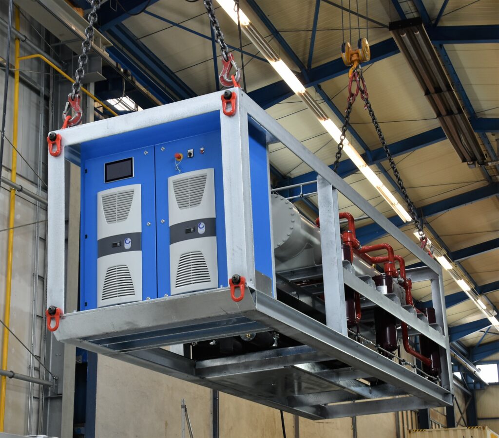 Underground chiller to crane.