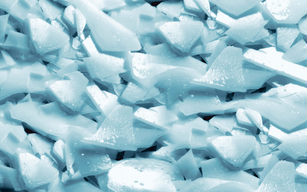 Flake ice detail